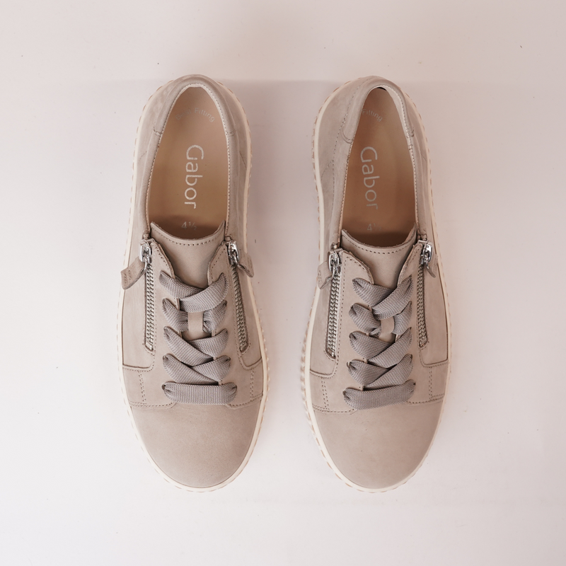 Amelia Linen Nubuck Leather Sneakers