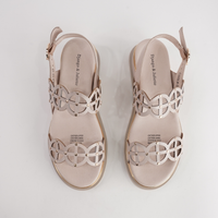 Carola Almond Leather Sandals