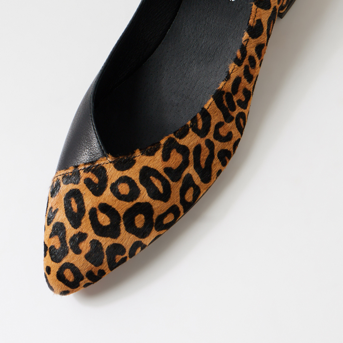 Ewa Light Tan Leopard Pony Leather Ballet Flats - DJANGO AND JULIETTE | Shouz