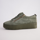 Bump Khaki Suede/ Khaki Sole Sneakers - DJANGO AND JULIETTE | Shouz