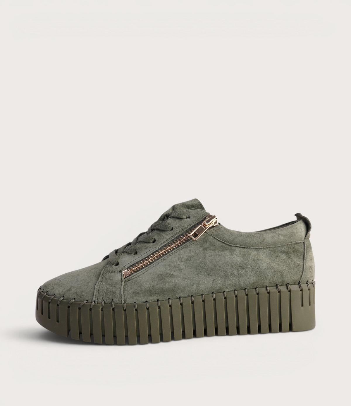 Bump Khaki Suede/ Khaki Sole Sneakers