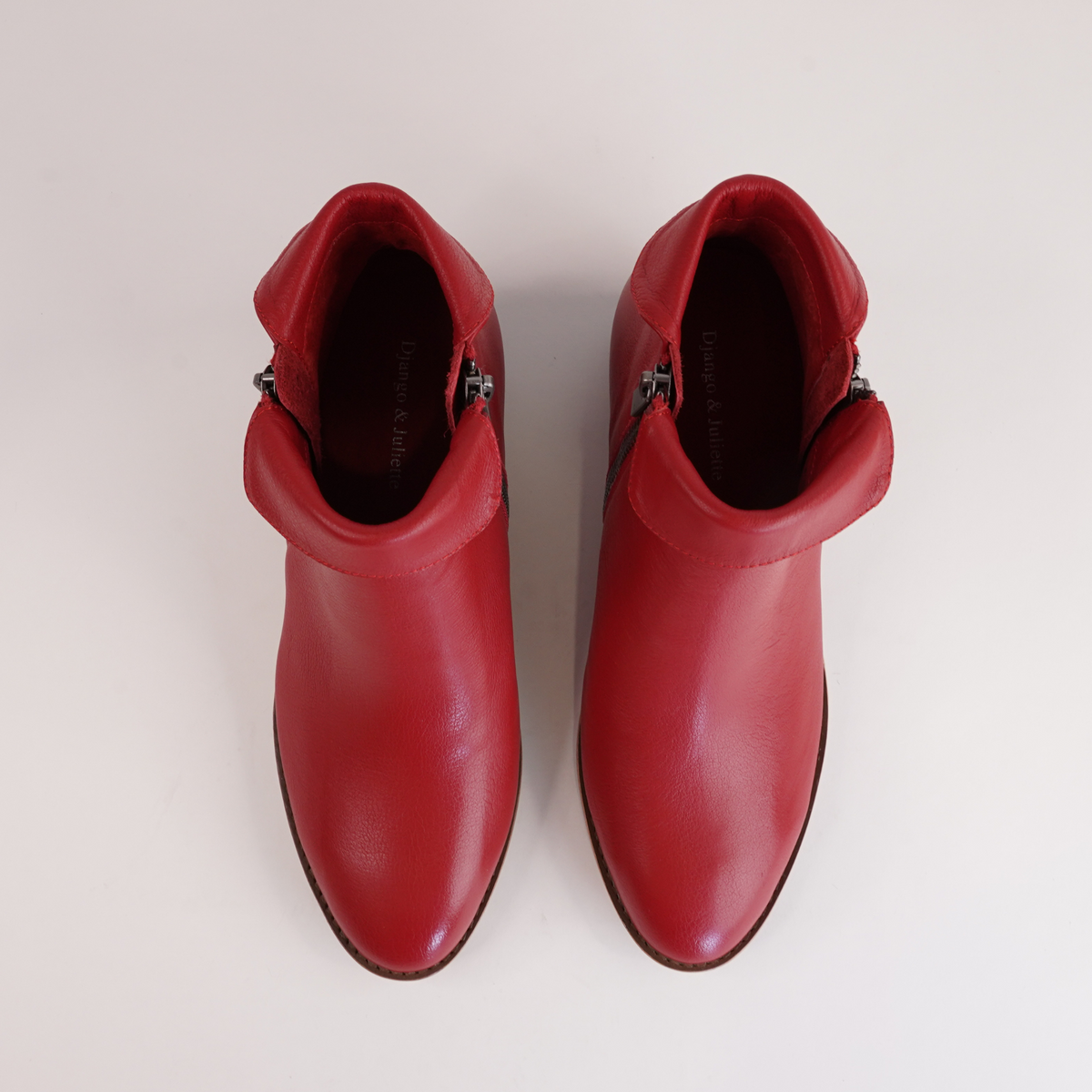 Twotimes Dark Red Leather Ankle Boots - DJANGO AND JULIETTE | Shouz