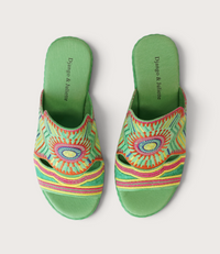 Eilam Lime Multi Leather Heels