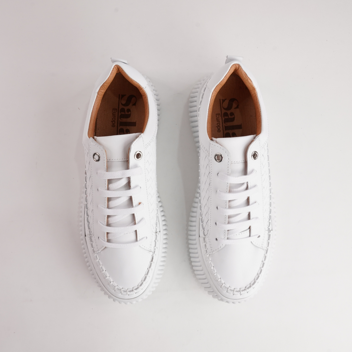 Bowler White Leather Sneakers