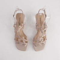 Morine Nude Leather Heels