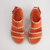 Vera Dark Orange Suede Sandals