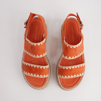 Vera Dark Orange Suede Sandals