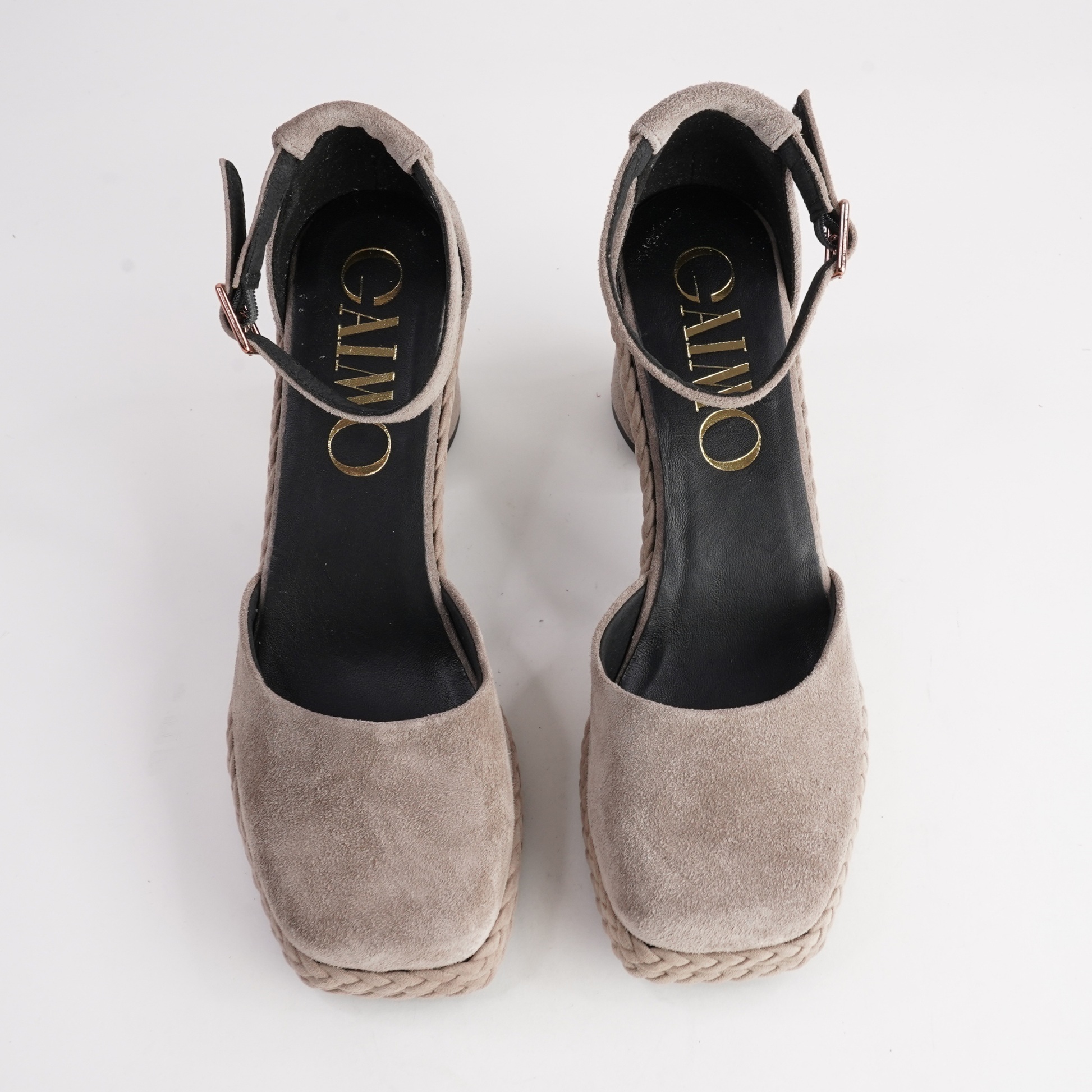 Eldon Taupe Nubuck Leather Heels - GAIMO | Shouz