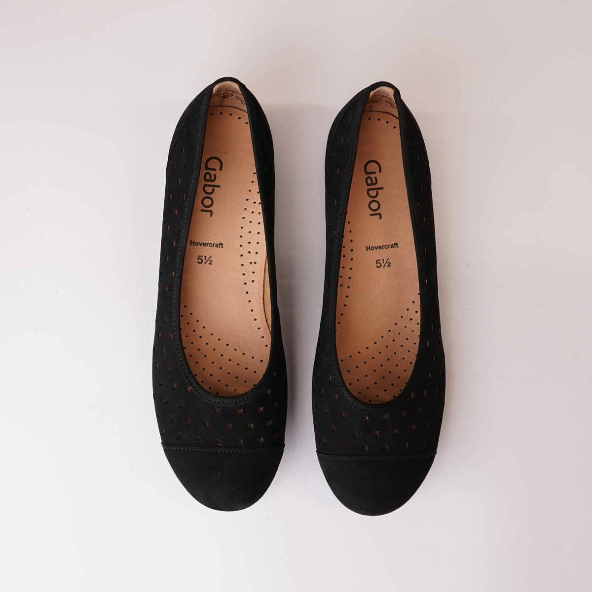 Skylar Schwarz Nubuck Ballet Flats - GABOR | Shouz