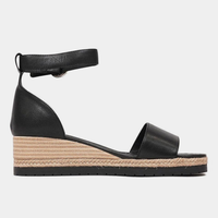 Idola Black Leather Wedges - DJANGO AND JULIETTE | Shouz