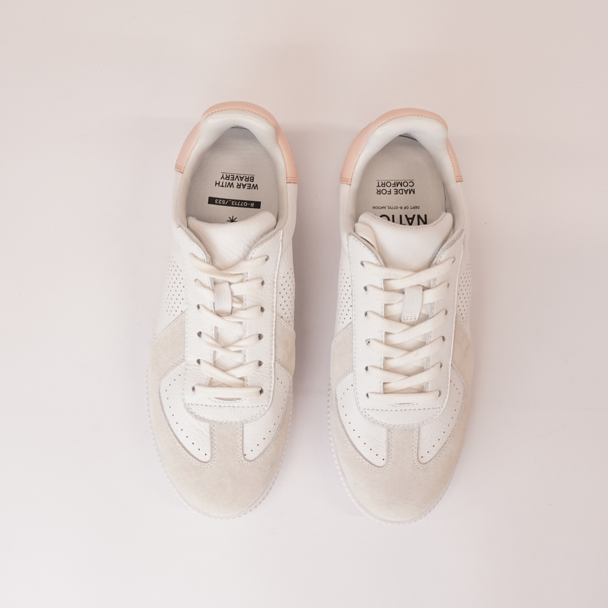 Pace 2 White/snow Pink Leather Sneakers