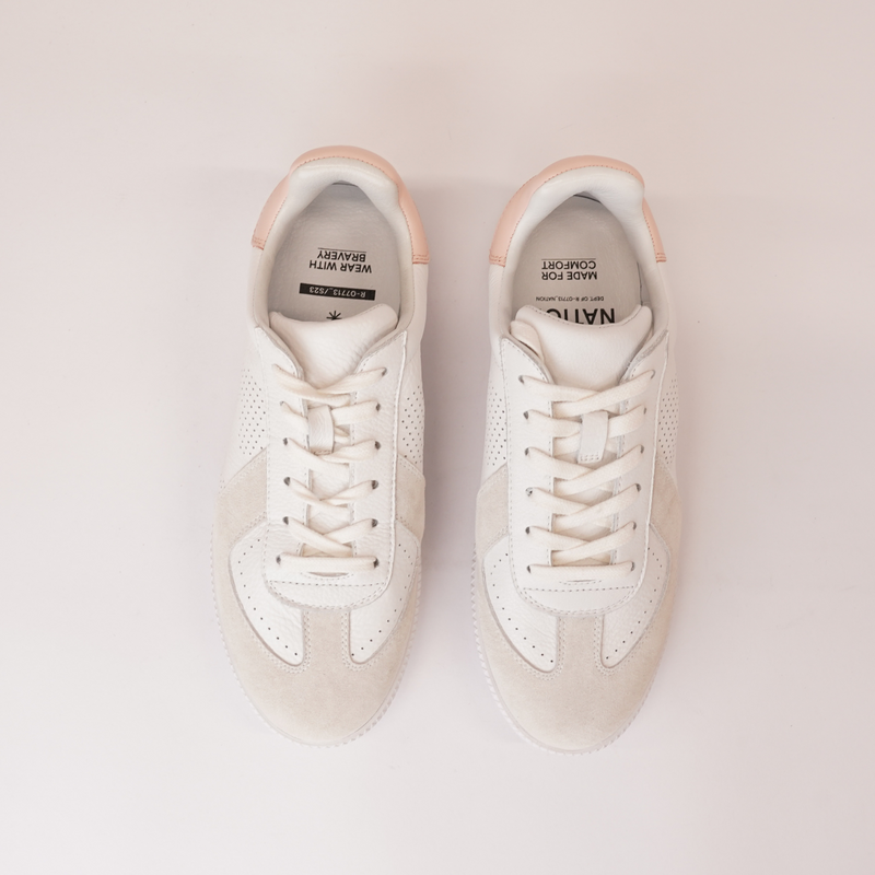 Pace 2 White/Snow Pink Leather Sneakers