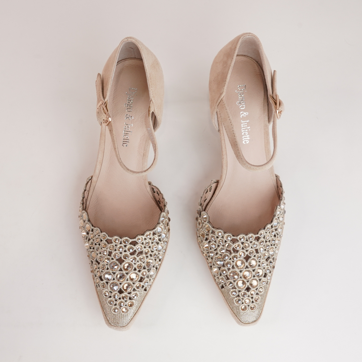 Krama Latte Leather Heels - DJANGO AND JULIETTE | Shouz