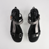 Roz Black/ Silver Leather Sandals