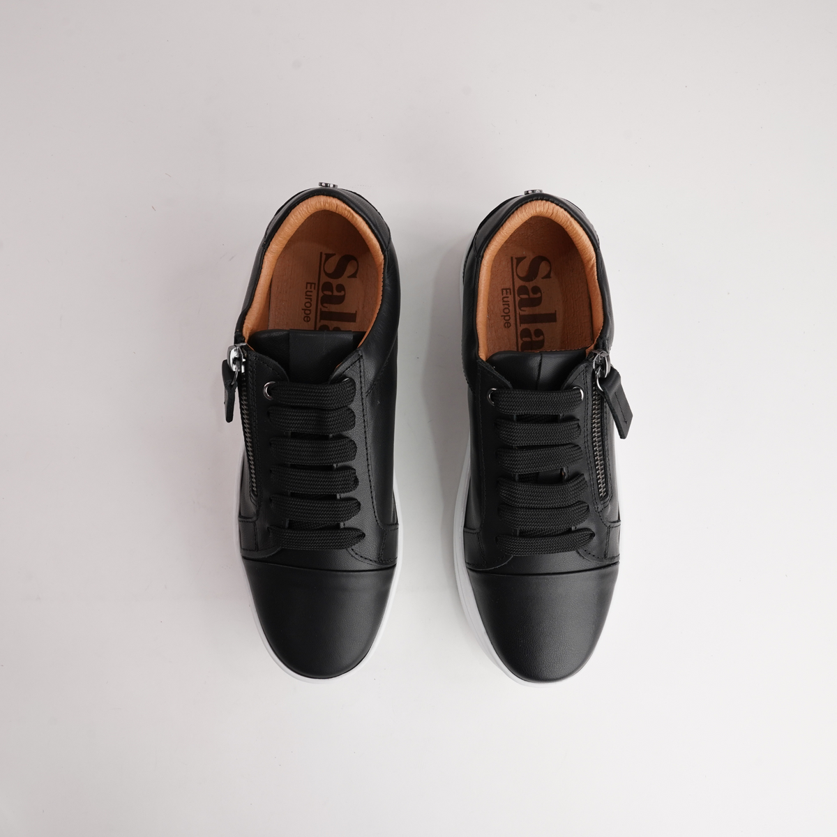 Abbey Black Leather Sneakers
