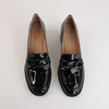 Nomass Black Patent Leather Heeled Loafers