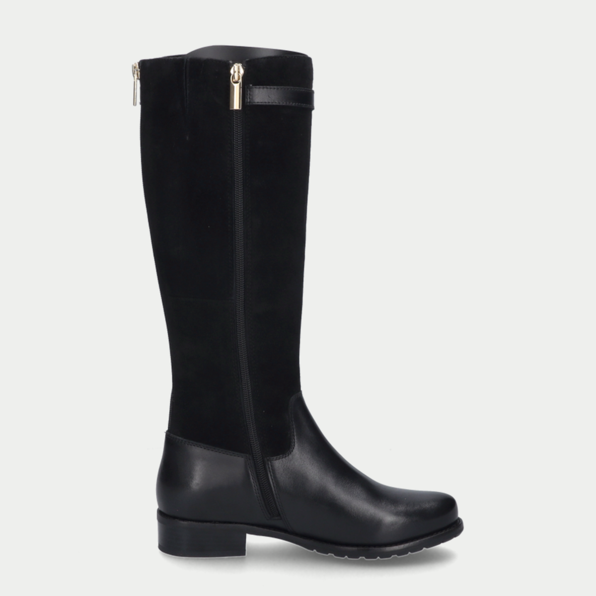 Chiara 05 Black Leather/ Black Suede Knee High Boots - JOSEF SEIBEL | Shouz