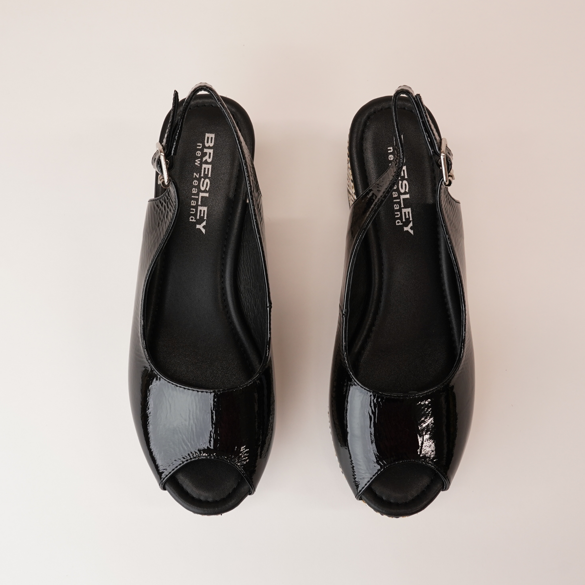 Sabyne Black Patent Wedges - BRESLEY | Shouz