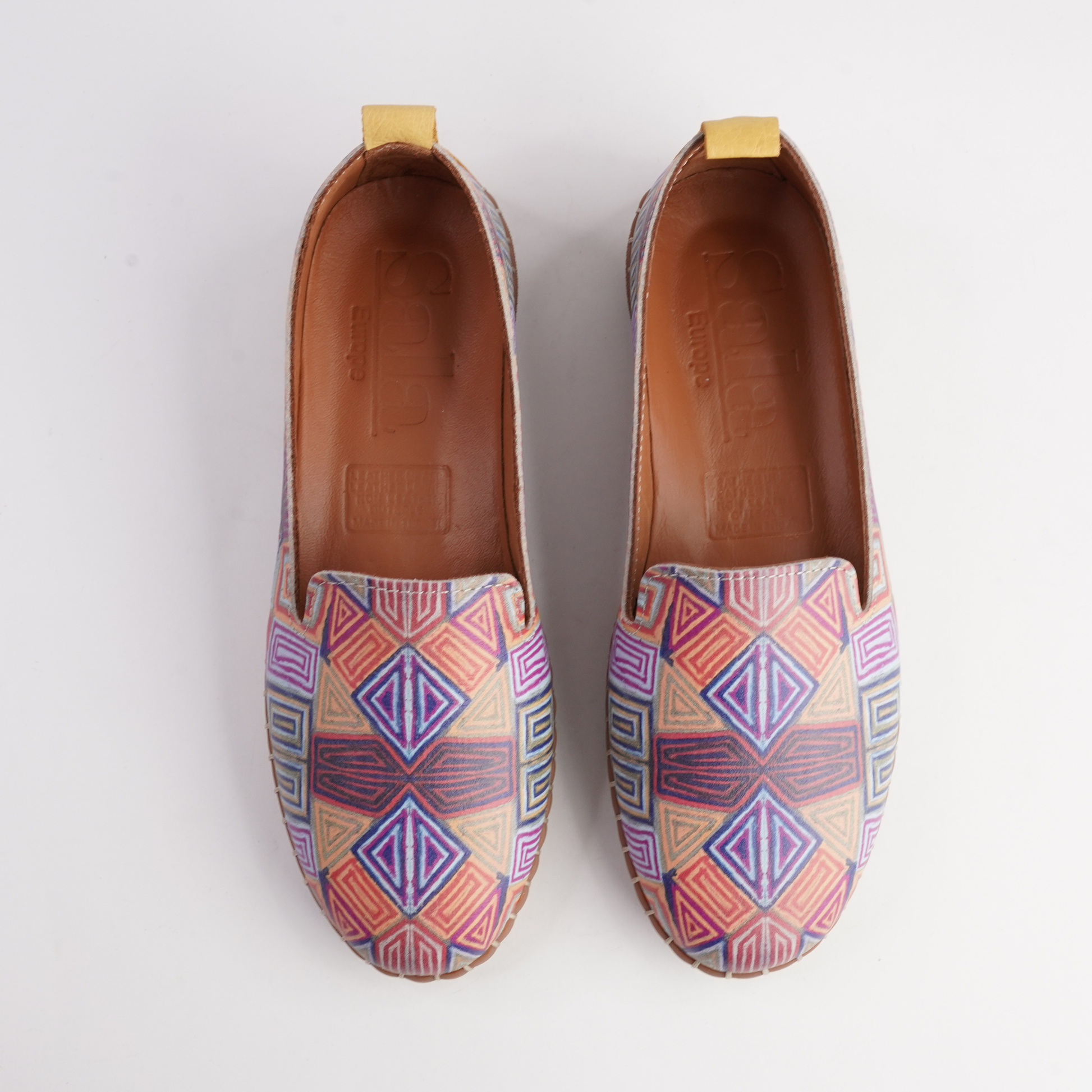Reba Mosaic Leather Flats - SALA | Shouz