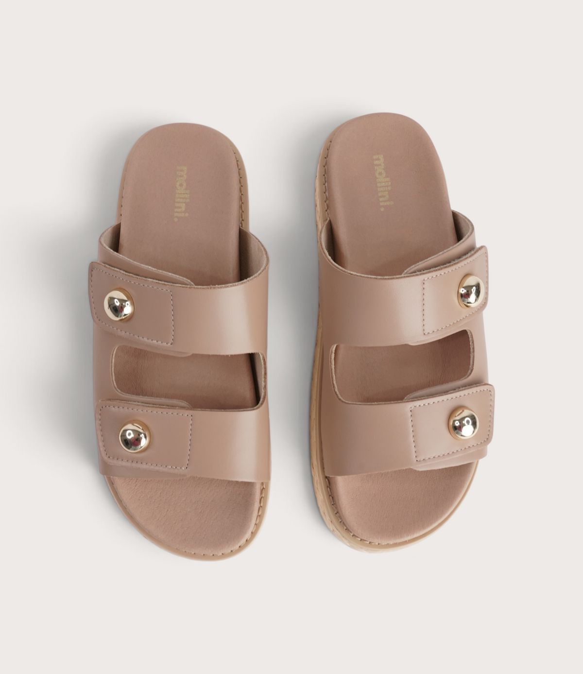 Bowers Stone Leather Slides