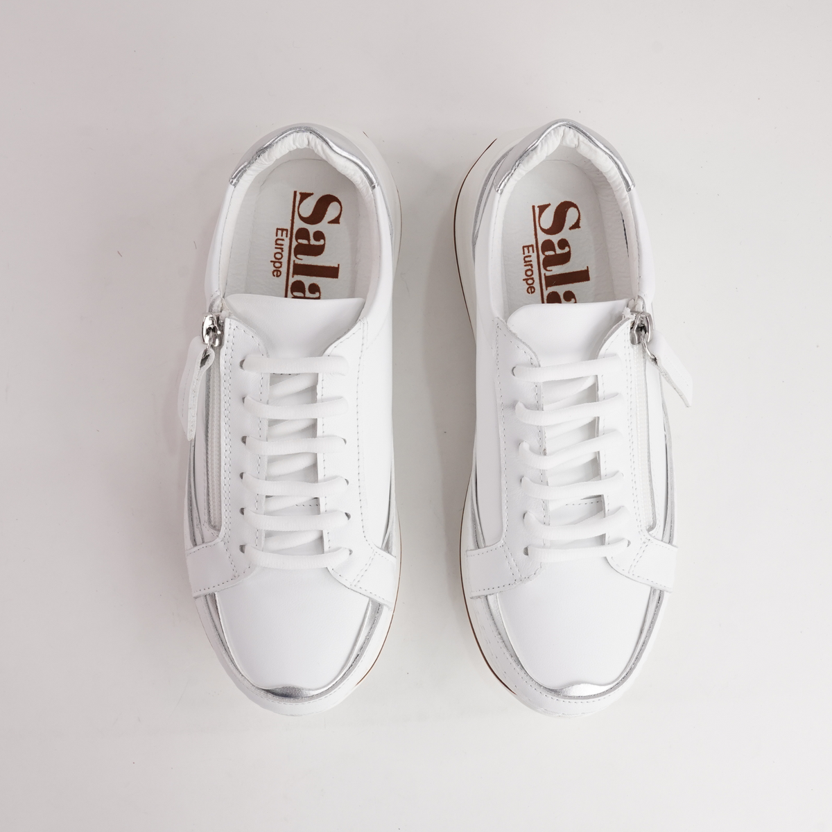 Vogue White Leather Sneakers - SALA | Shouz