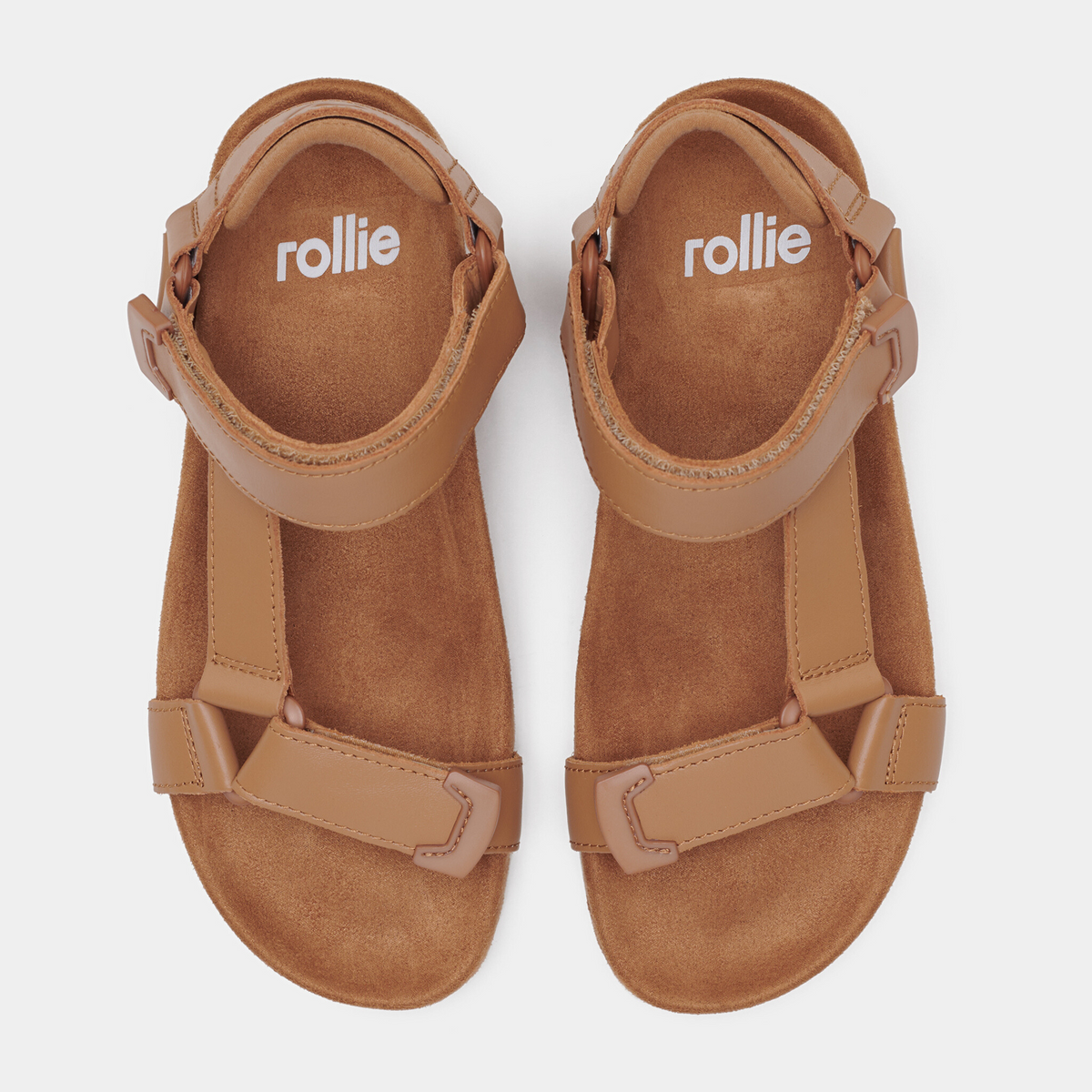 Sandal Tooth Wedge Soft Tan Leather Sandals - ROLLIE | Shouz