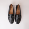 Lana Black Leather Loafers