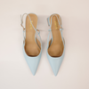 Yasmin Pale Blue Leather Heels