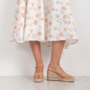 Orgal Cappuccino Leather Espadrille Wedges