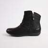 Naly 24 Schwarz Leather Ankle Boots