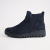 Gertie Dark Blue Suede Leather Ankle Boots