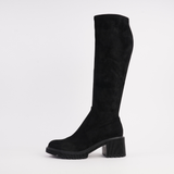 Zina Black Stretch Knee High Boots - DJANGO AND JULIETTE | Shouz