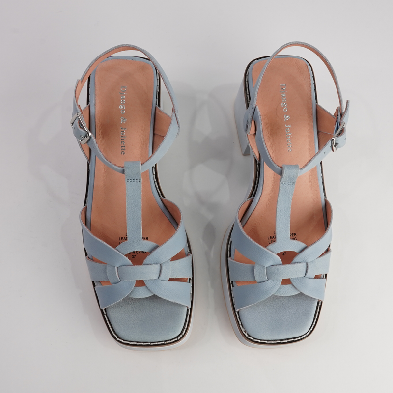 Jerseys Denim Leather Heels
