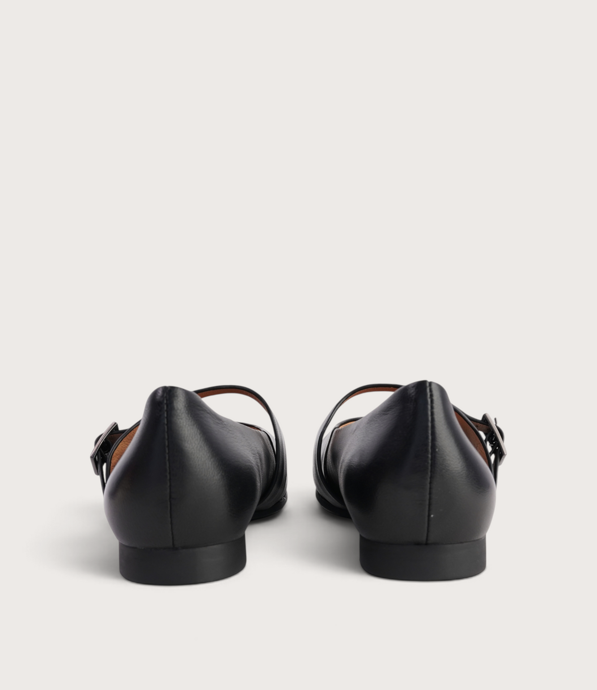 Picton Black Leather Ballet Flats