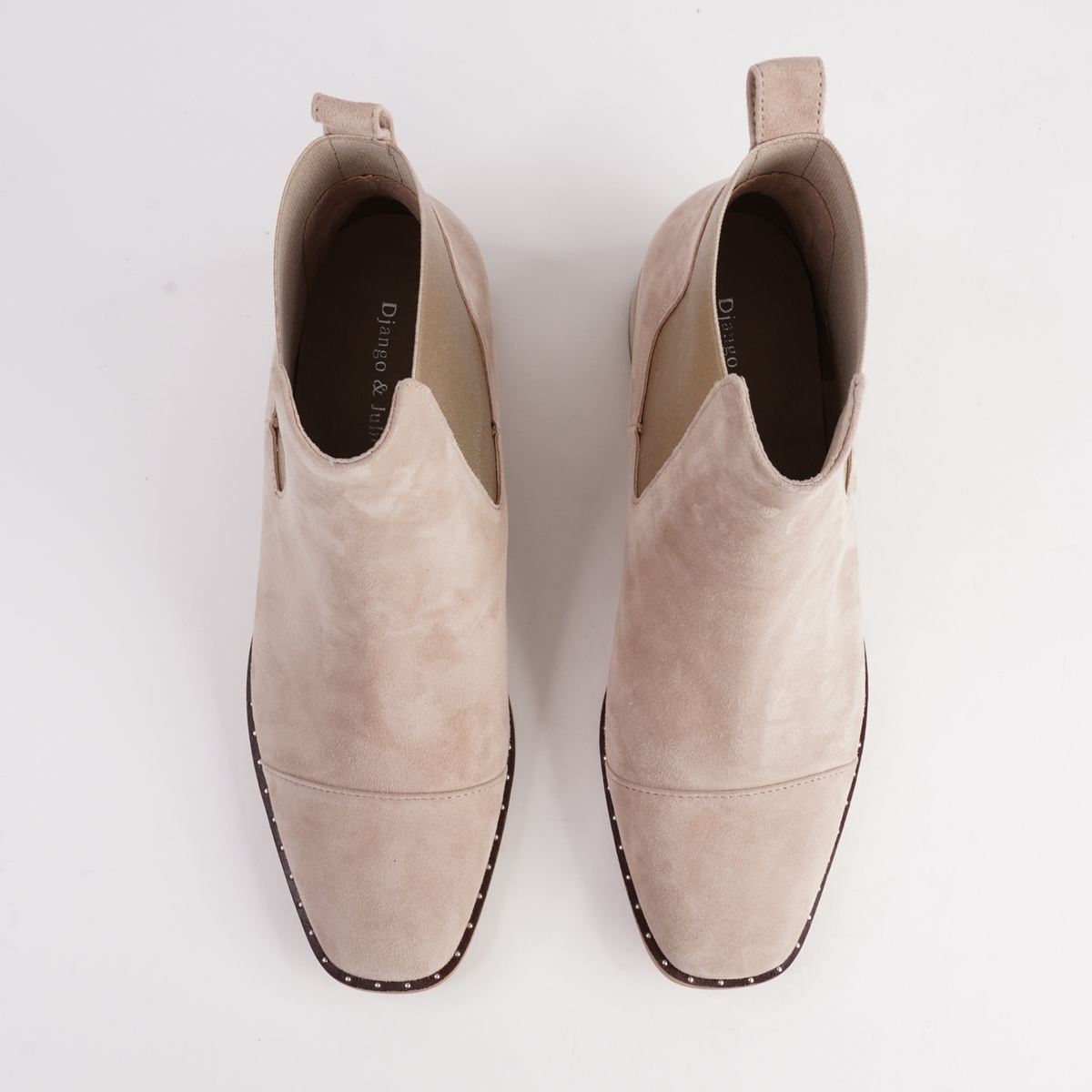 Forda Sandy Suede/ Metallic Elastic Ankle Boots - DJANGO AND JULIETTE | Shouz