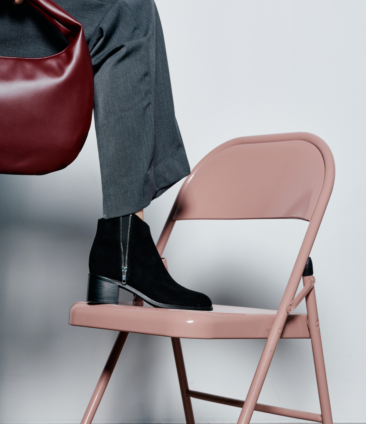 Ricarda Black Suede/ Black Heel Ankle Boots - DJANGO AND JULIETTE | Shouz
