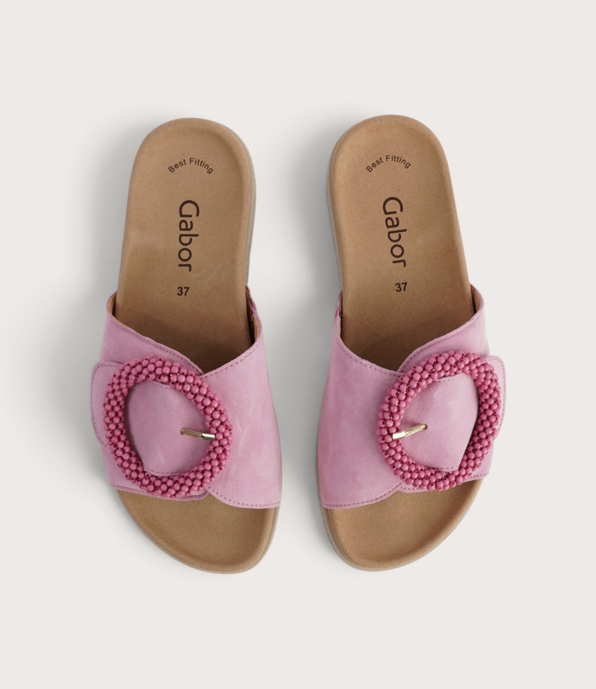 Lucille Soft Pink Suede Slides