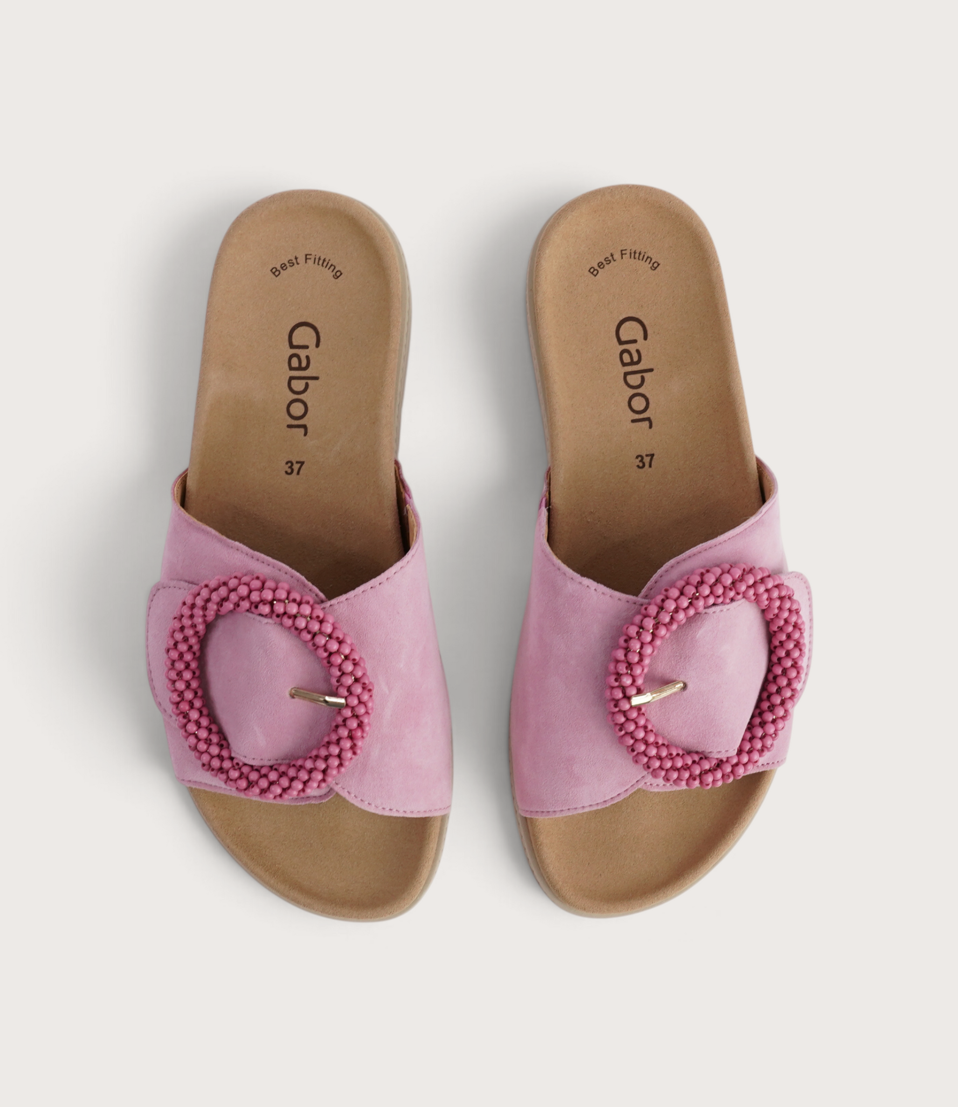 Lucille Soft Pink Suede Slides