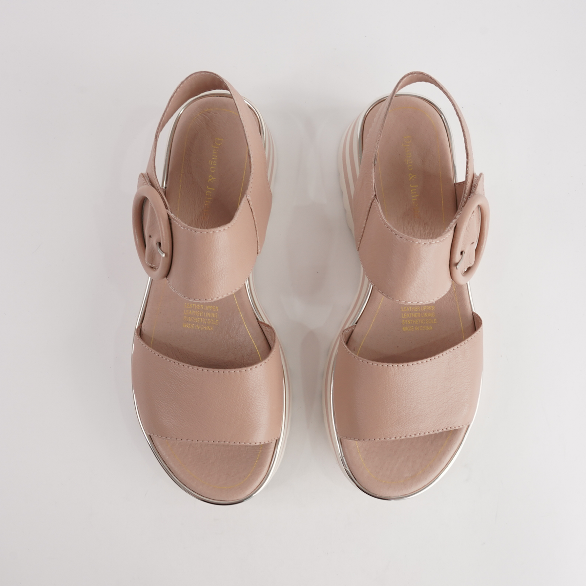 Harlows Cappuccino Leather Sandals - DJANGO AND JULIETTE | Shouz