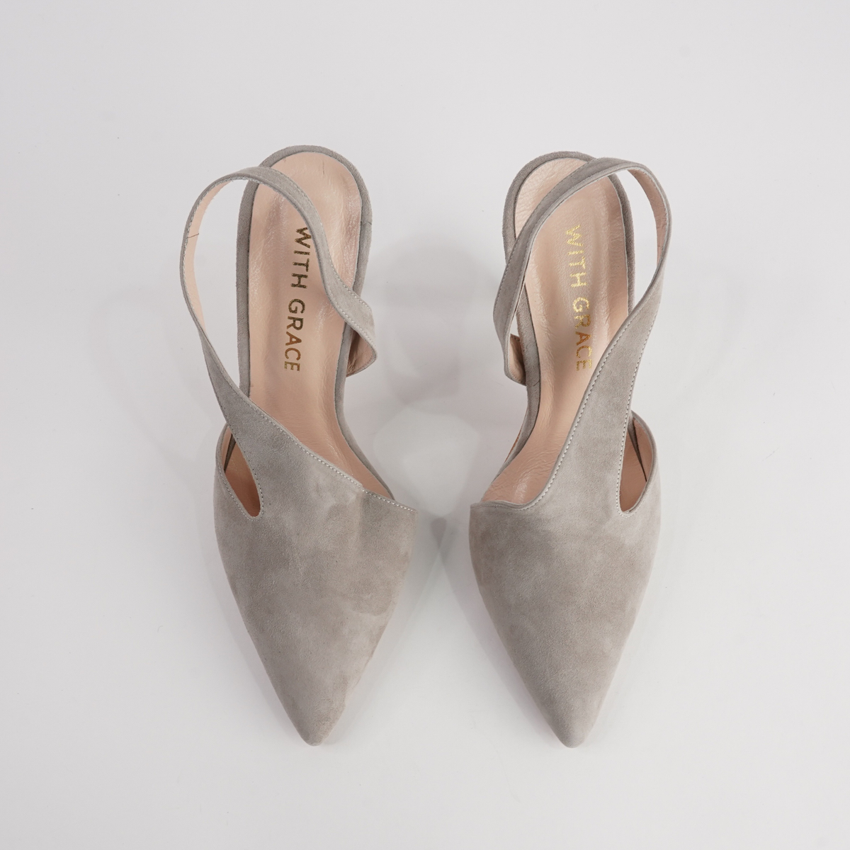 Serena Mink Suede Heels - WITH GRACE | Shouz