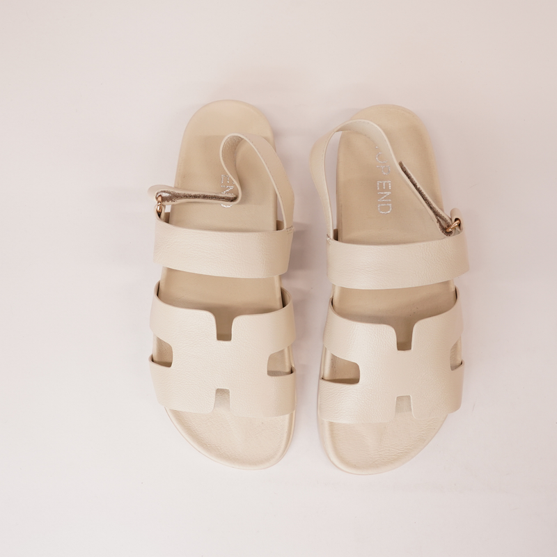 Reefa Milk Leather Sandals