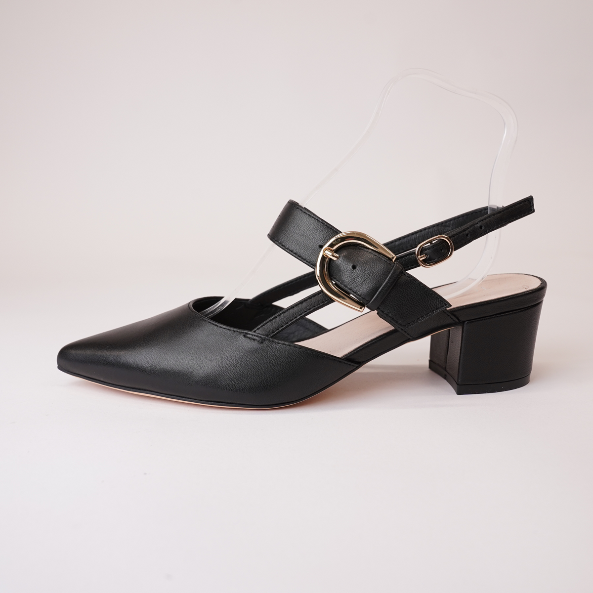 Asten Black Leather Heels - TOP END | Shouz