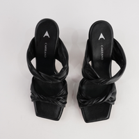 513109 Black Leather Heels