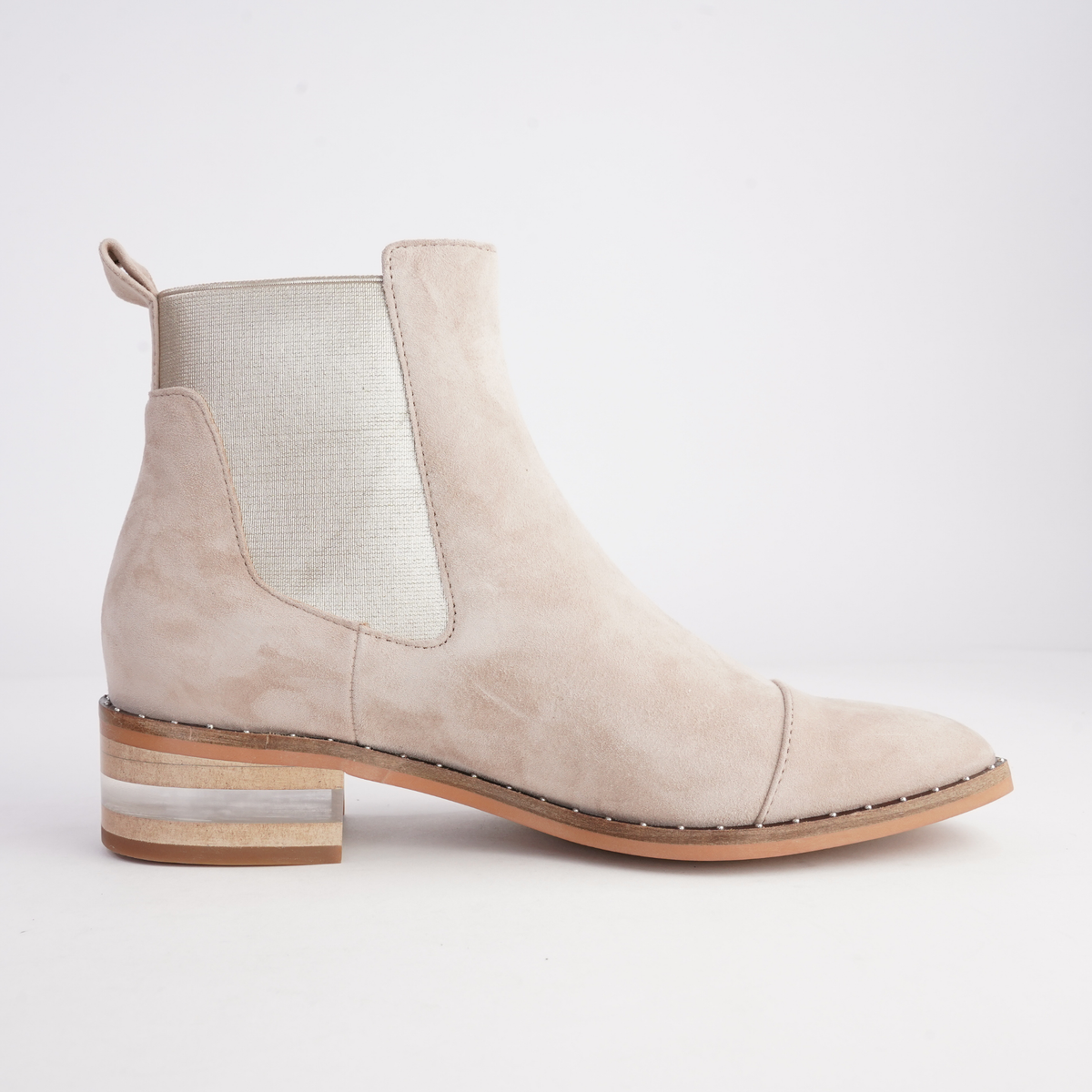 Forda Sandy Suede/ Metallic Elastic Ankle Boots - DJANGO AND JULIETTE | Shouz