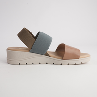 Hania Taupe Leather Sandals