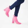 Harini Lipstick Suede Ankle Boots