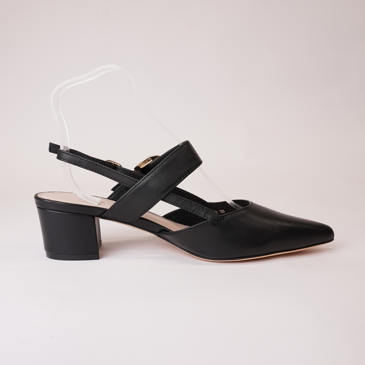 Asten Black Leather Heels - TOP END | Shouz