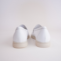 Lydea White Leather Loafers