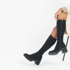 Zina Black Stretch Knee High Boots