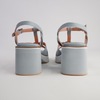 Jerseys Denim Leather Heels